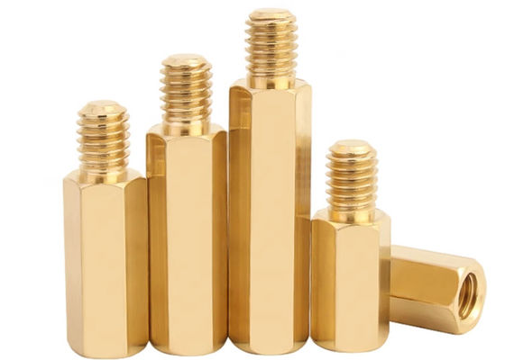 M6 M10 BrassH80 C83600 C69300 C69400 Homem e Mulher Hex Head Standoff Gold Plating Standoff