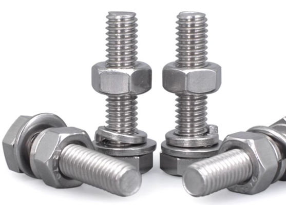 3/8 1/2 ASTM A193 A194 Hex Heavy Duty Metal Bolt com Hex Nut B7 B8 8M ASME B16.5
